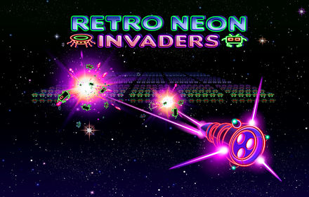 Retro Neon Invaders